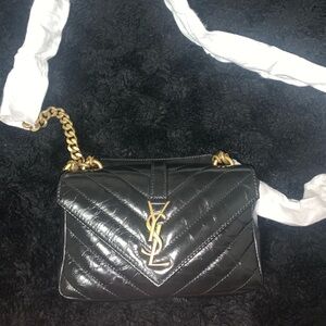 Women's Black College Mini Chain Bag